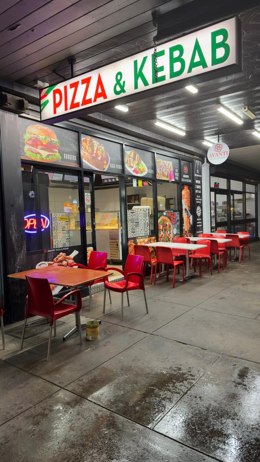 Avanti Pizza & Kebab storefront on Eighth Street